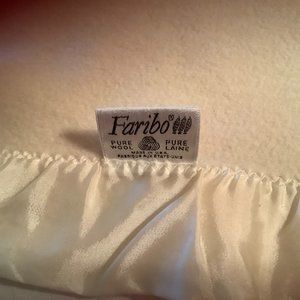 Faribo 100% wool Blanket with satin trim